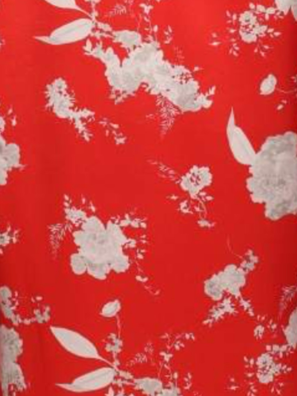 Alice + Olivia Coral-Red Floral Midi Skirt Nanette silk size 2 - Picture 2 of 3